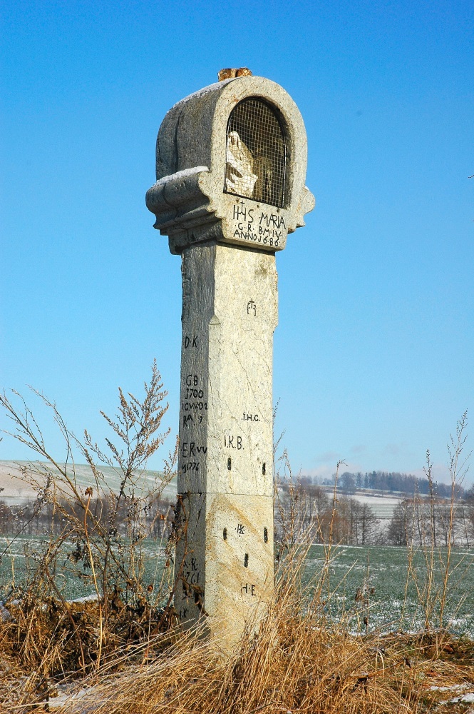 Boží muka z roku 1686 v Hrabišíně